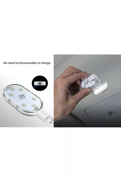 Lampe LED tactile blanche rechargeable pour voiture et intérieur d'armoire