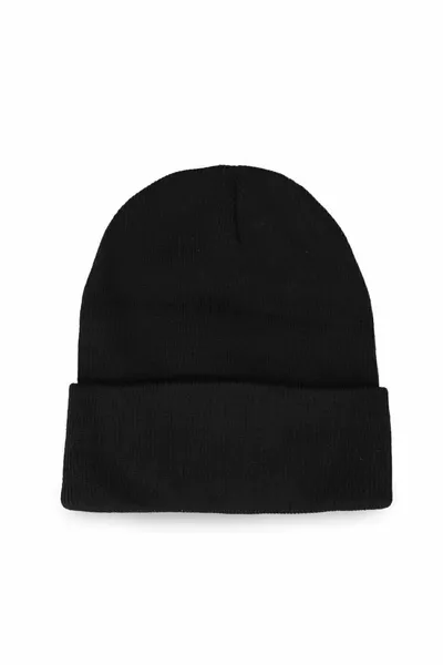 Basic Beanie Knit Autumn Winter Black Unisex