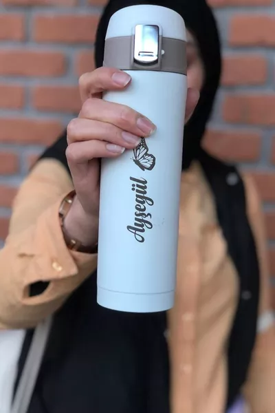 ترمس هدية بمناسبة يوم المعلمين مع طباعة اسم مخصص على الفولاذ المقاوم للصدأ سعة  ml