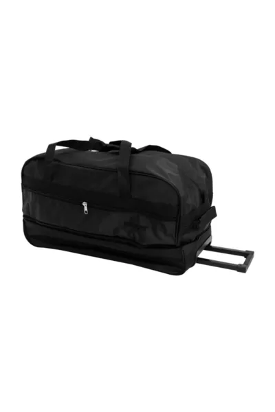  Black Two-Wheeled Pull Travel Bag