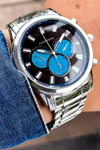 New Season Silver Color Metal Strap Men's Wristwatch with Bracelet Gift Father's Day Gift