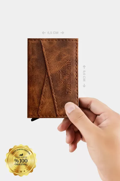 Verpakt Slim Unisex Automatisch Gemotoriseerd Leren Portemonnee met Meerdere Vakjes Model X Slimme Kaarthouder