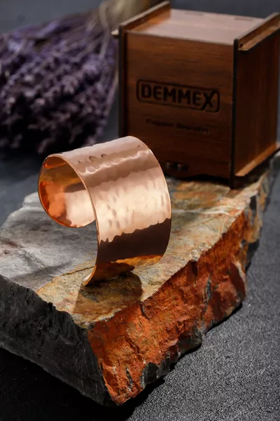 سوار من النحاس الخالص بسماكة 1 مم، إسورة من النحاس الخالص، مصنوعة يدويًا، للجنسين، قابلة للتعديل