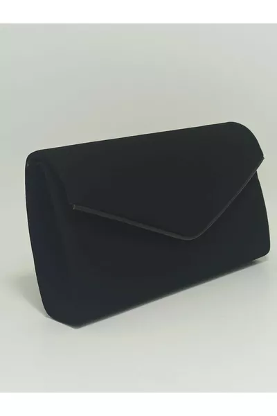 Women's Black Nubuck Evening Bag