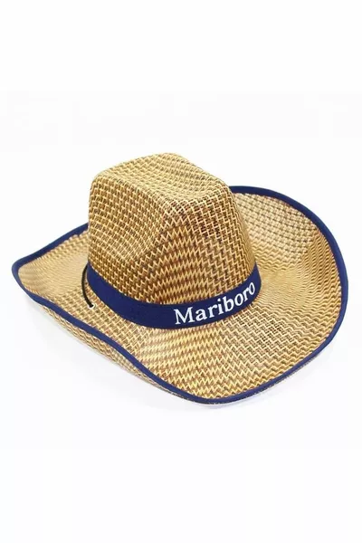 Straw-Look Lace-Up Mariboro Cowboy Hat Summer Fedora Hat