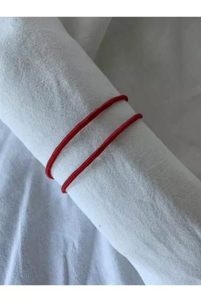 مجموعة سوار من خيطين أحمر من نصيب القدر، سوار مزدوج