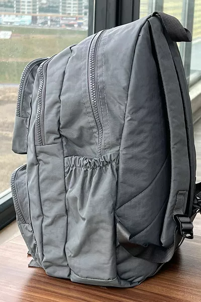 Zaino Unisex Grigio Zaino Scolastico Zaino per Laptop e Viaggio Impermeabile Zaino Sportivo cm