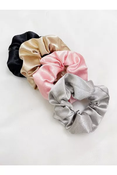 Ensemble de 4 élastiques en satin