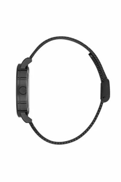 Damen Schwarze Bast-Armbanduhr