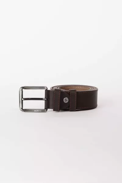Men's Brown Casual Synthetic Leather Jean Belt