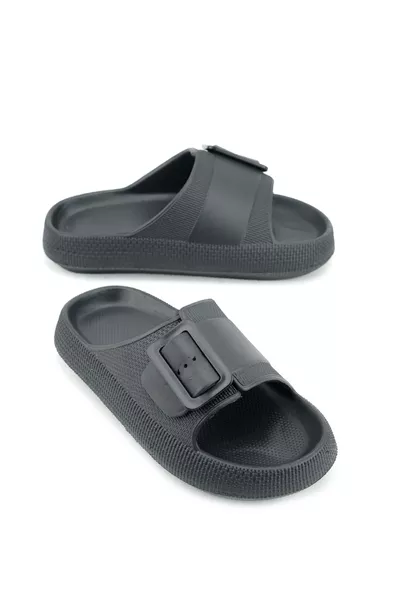 Women's Summer Single-Buckle Adjustable EVA Bath Garden Pool Beach Slippers