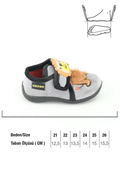 نعال شتوية ناعمة مزينة بصورة أسد صغير