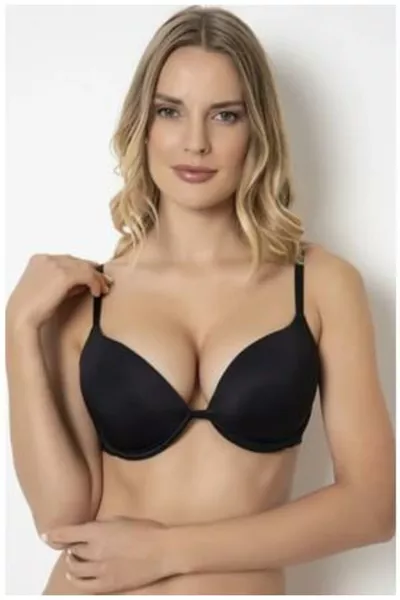  Лилав Дамски Сутиен с Черна Подплата