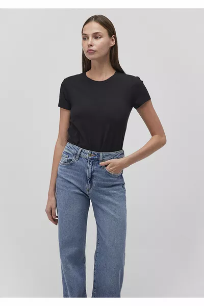 2-delige Dames Basic T-shirt Fitted / Lichaamsvormende Snit 