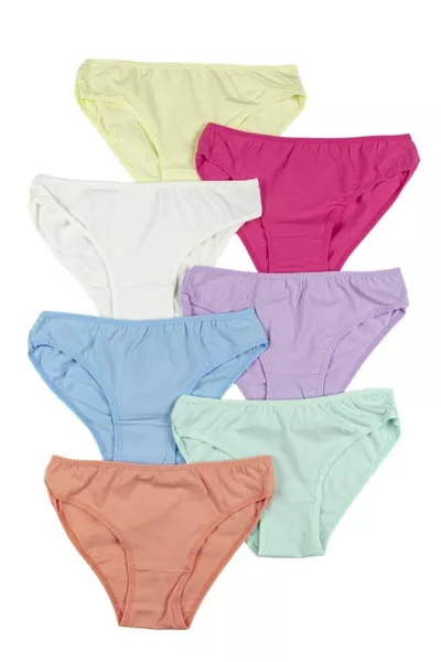 Damenunterhosen 7er-Pack mit Elasthan, Orange