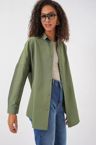 Chemise Basique Longue Oversize 