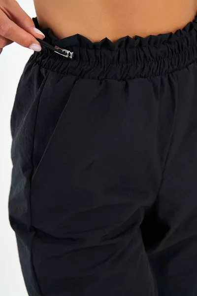 Pantalon Parachute Noir Femme / Pantalon Cargo / Jogger / Collection