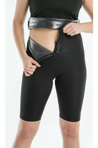 Shorts amincissants à agrafes – Effet sauna thermique, aide à remodeler le corps