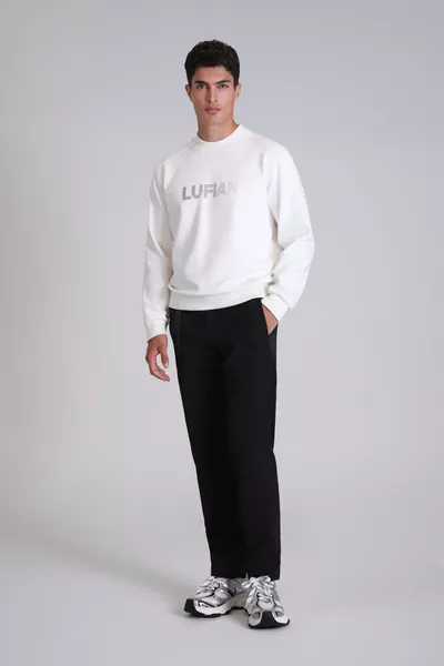 سويت شيرت رجالي لوثر أبيض مكسور