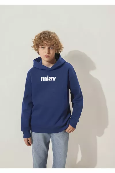 Miav Aufgedrucktes Kapuzen-Sweatshirt für Kinder 
