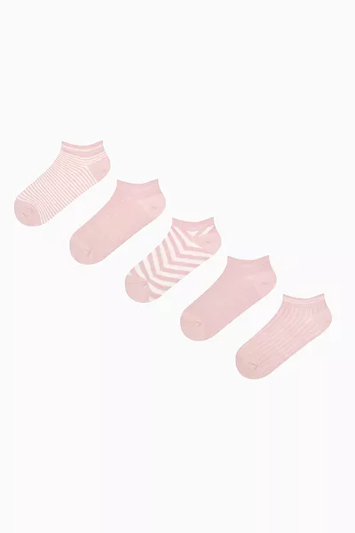 5 чифта памучни чорапи с различни десени