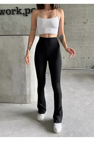 Women's High-Waist Shaping Flared Leg Tights