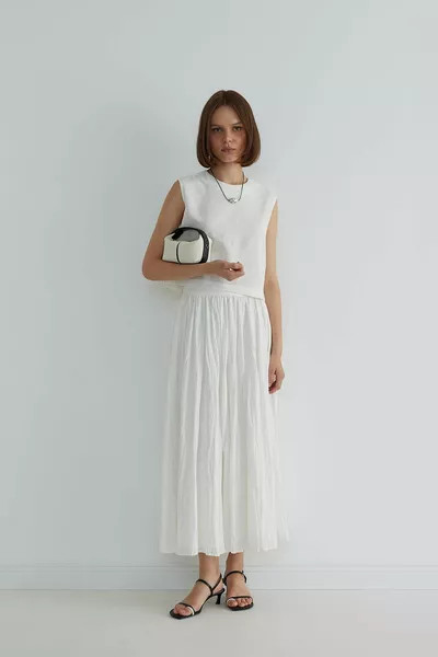 Екрю Дънете Плисирана Пола