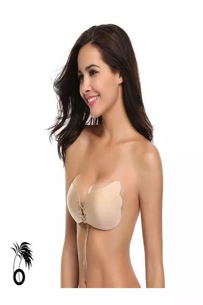 صدرية فراشة سيليكونية لاصقة بدون حمالات وتظهر ممتلئة بدون خياطة