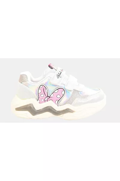 Chaussures de sport argentées lumineuses pour filles / Basket Ellaboni Minnie