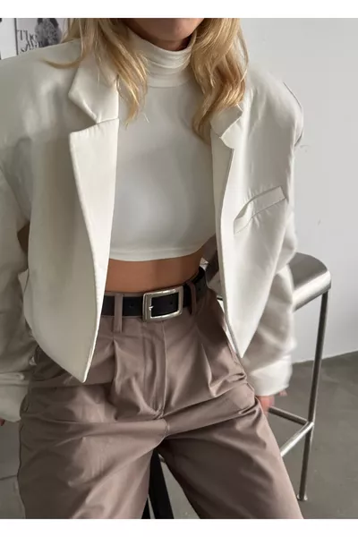 حزام نسائي أسود بمشبك مستطيل باللون الفضي طول  سم