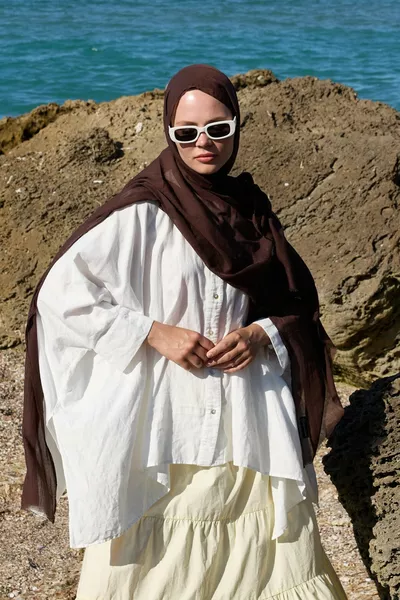 Écharpe Aya - Cacao