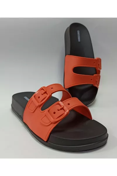 نعال نسائية برتقالي، تشريحية، ناعمة، بلاستيكية، خفيفة جداً، للمسبح، البحر، الشاطئ، المنزل والشوارع، إيفا