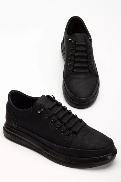 Herren Schwarze Tägliche Leichte Sport-Sneaker mit Polsternaht und Sohlengarantiert für Spaziergänge