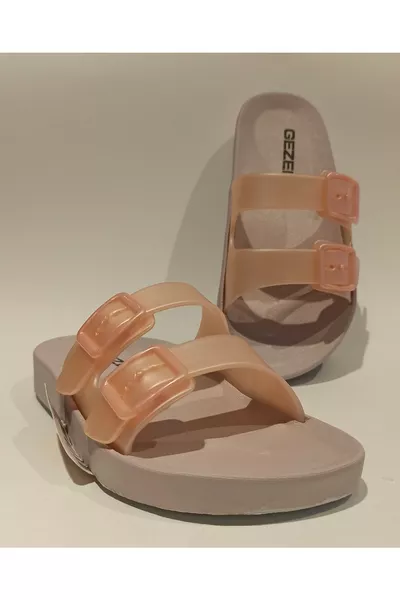 Anatomische zool verstelbare gesp strand-, zwembad-, balkon-, terras-, badkamer-, huis- en straatpantoffels