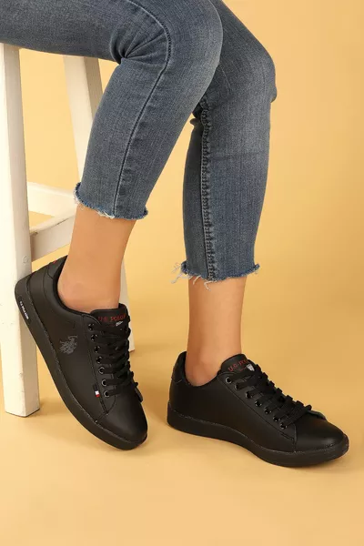 حذاء نسائي رياضي يومي أسود