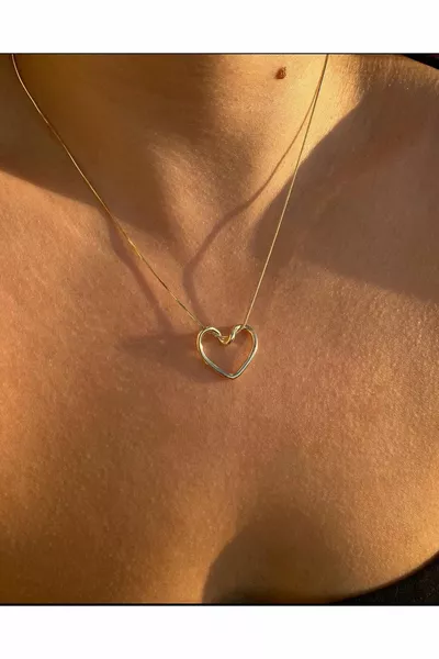 قلادة نسائية من الصلب المقاوم للصدأ Love Bombing طول  سم