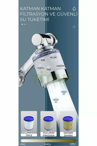 Nouvel embout de robinet chromé avec filtre, pivotant à  degrés