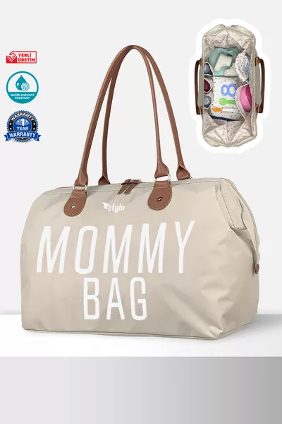 Mommy Bag USA Mother Baby Care and Women's Bag - Beige