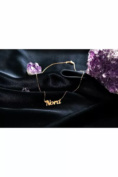 Silver Plated or Gold Plated Necklace with Name - Silver Name Necklace - Silver Necklace - Women's Necklace -