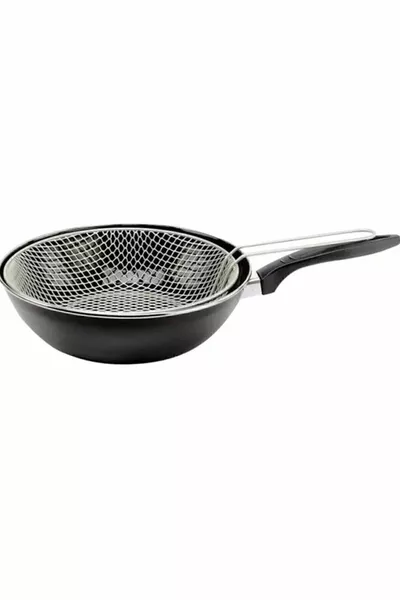 Emaillierte  cm Chips-Fritteuse Wok-Pfanne