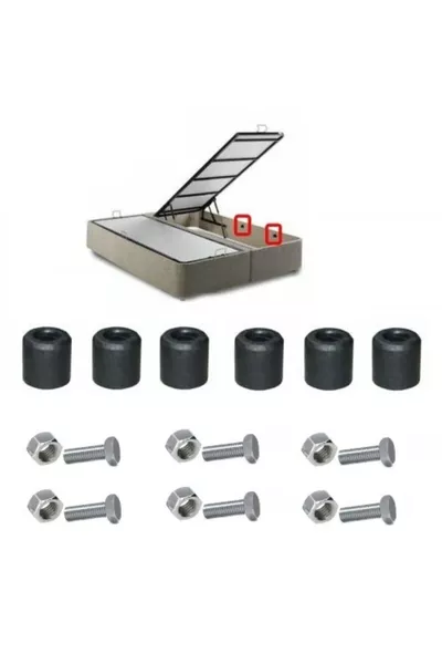 6 шт. креплений для основания кровати + винты, круглые пластиковые - стопор для выравнивания основания