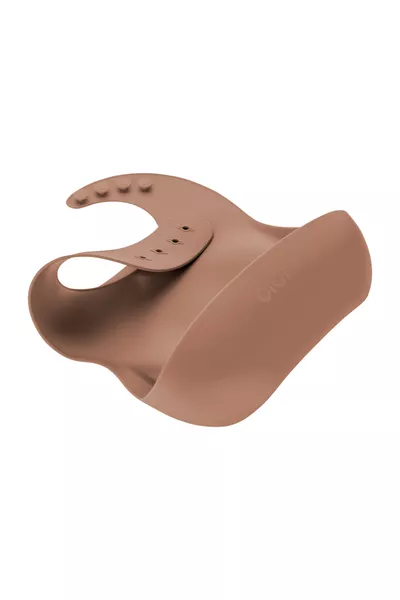 Basic Silicone Baby Bib Woody Brown