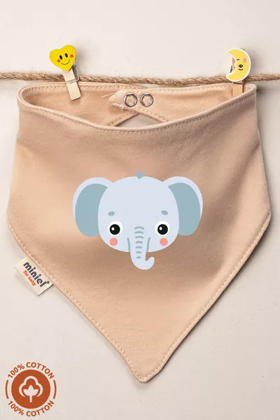 Unisex Baby Newborn Cotton Organic Animal Print Baby Bib 3-Piece Set