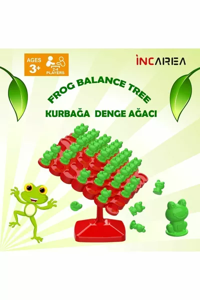 Frog Balance Parent-Child Interaction Game Educational Toy Frog Tree Balance Game