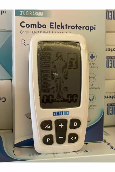 جهاز مساج تنس كهربائي قابل للشحن +4 وسادات هدية لتخفيف الألم والعلاج الطبيعي (بطاري)