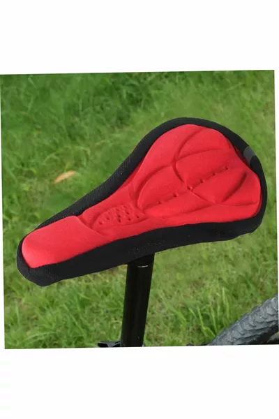 Rode siliconen fietszadelhoes Orthopedische zadelhoes 3D reflector
