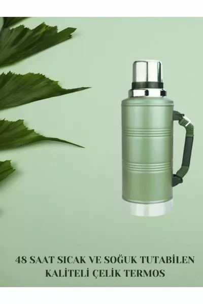 ترمس من الفولاذ المقاوم للصدأ بسعة 2.2 لتر مع ضمان حرارة لساعات، مزود بتقنية التفريغ