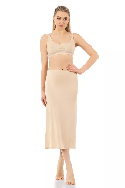 Özkan  Women's Viscose Fabric Knee-Length Skirt Dress Lining Petticoat Jumpsuit