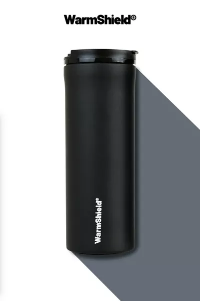 Matte Black Double-Layer Stainless Steel Thermos Mug  ml (Coffee Tea Thermos)
