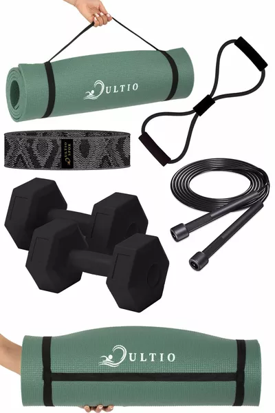  Mm Pilates Minderli Harika Pilates Seti Fitness Dambıl Pilates Lastiği Atlapa Ipi